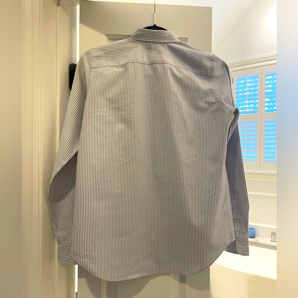 Ralph Lauren Blue and White Striped Button Down Shirt - Picture 3 of 5